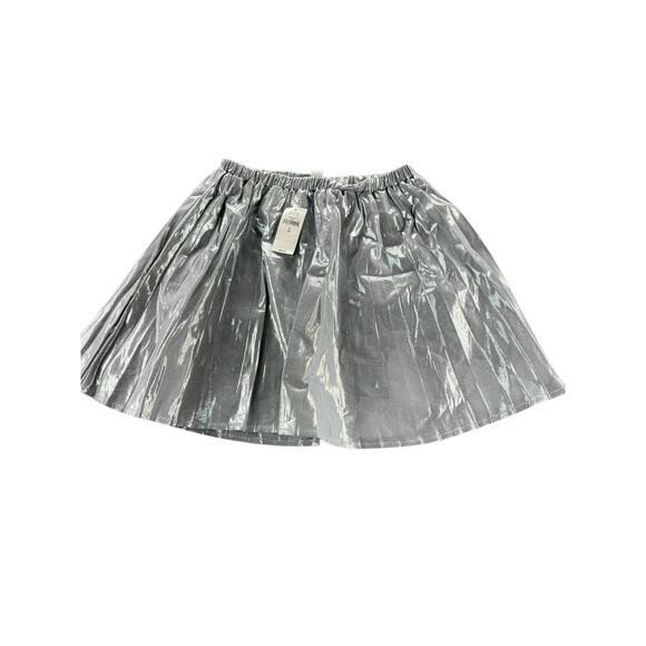 NWT Gap Kids Girls Silver Metallic Mini Skirt Youth Size Medium 8 - Picture 3 of 7